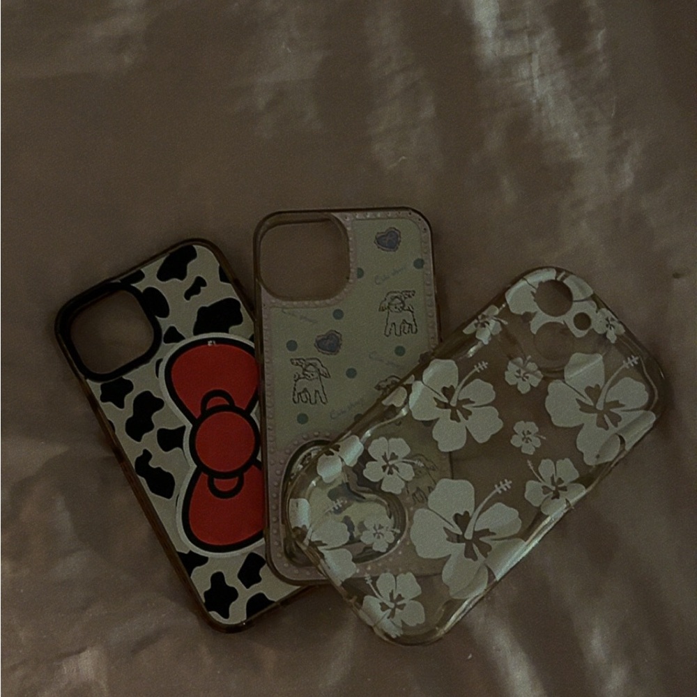 Amazon Phone Case Trio - Red, Black, White Designs